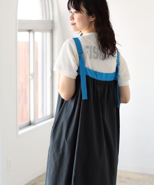 BEAMS BOY（ビームスボーイ）の「BEAMS BOY / バックトゥフロント テープ キャミ ワンピース（ワンピース・レディース・ブラック/ホワイト系その他7・ONE SIZE）」の6枚目の写真