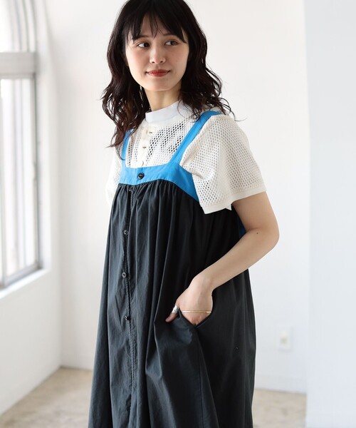 BEAMS BOY（ビームスボーイ）の「BEAMS BOY / バックトゥフロント テープ キャミ ワンピース（ワンピース・レディース・ブラック/ホワイト系その他7・ONE SIZE）」の13枚目の写真