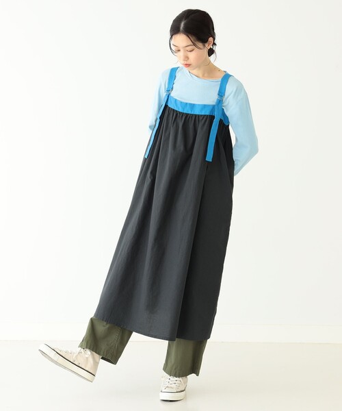 BEAMS BOY（ビームスボーイ）の「BEAMS BOY / バックトゥフロント テープ キャミ ワンピース（ワンピース・レディース・ブラック/ホワイト系その他7・ONE SIZE）」の21枚目の写真