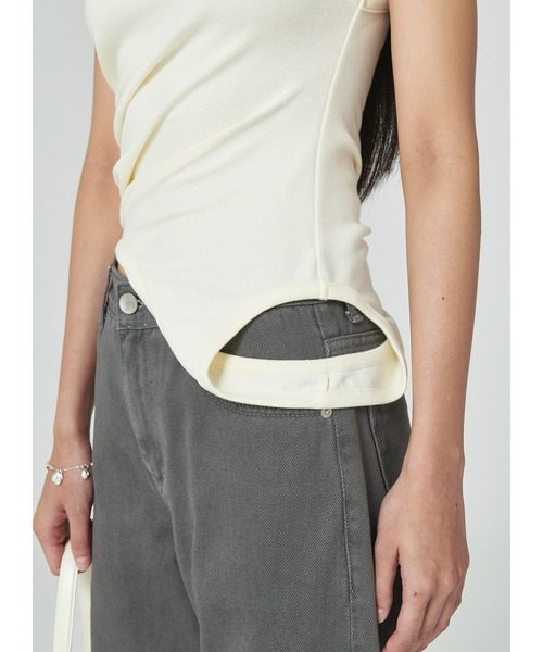 LOW CLASSIC(ロウ クラシック)の「HOLE POINT TOP(Tシャツ/カットソー・レディース・クリーム・S/M)」の6枚目の写真