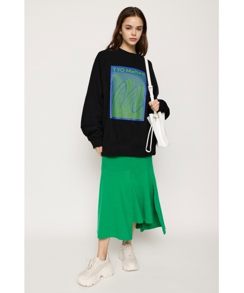 SLY（スライ）の「RAGLAN SLEEVE LOGO SW ラグランスリーブ ロゴ スウェット（スウェット・レディース・ブルー/ブラック/アイボリー・FREE）」の12枚目の写真