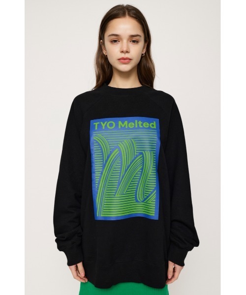 SLY（スライ）の「RAGLAN SLEEVE LOGO SW ラグランスリーブ ロゴ スウェット（スウェット・レディース・ブルー/ブラック/アイボリー・FREE）」の13枚目の写真