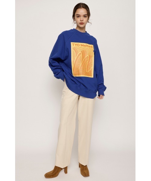 SLY（スライ）の「RAGLAN SLEEVE LOGO SW ラグランスリーブ ロゴ スウェット（スウェット・レディース・ブルー/ブラック/アイボリー・FREE）」の18枚目の写真