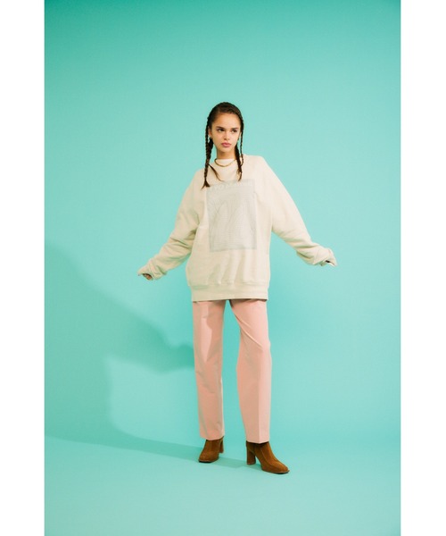 SLY（スライ）の「RAGLAN SLEEVE LOGO SW ラグランスリーブ ロゴ スウェット（スウェット・レディース・ブルー/ブラック/アイボリー・FREE）」の10枚目の写真