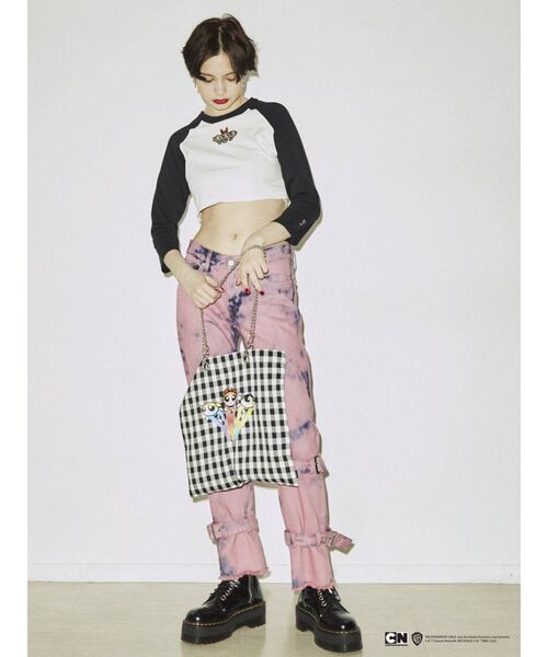 jouetie(ジュエティ)の「ThePowerpuffGirlsトートBAG【コラボ】(トートバッグ・レディース・オフホワイト/ピンク/ブルー・FREE)」の10枚目の写真