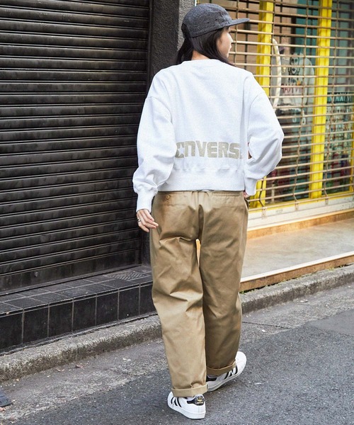 CONVERSE(コンバース)の「【CONVERSE/コンバース】ソリマチアキラ イラストグラフィック裏毛オーバーサイズスウェット(Tシャツ/カットソー・レディース・ホワイト系1/ホワイト系2/ブラック系1/ブラック系2・M/L)」の10枚目の写真