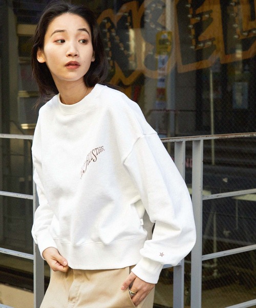CONVERSE(コンバース)の「【CONVERSE/コンバース】ソリマチアキラ イラストグラフィック裏毛オーバーサイズスウェット(Tシャツ/カットソー・レディース・ホワイト系1/ホワイト系2/ブラック系1/ブラック系2・M/L)」の11枚目の写真