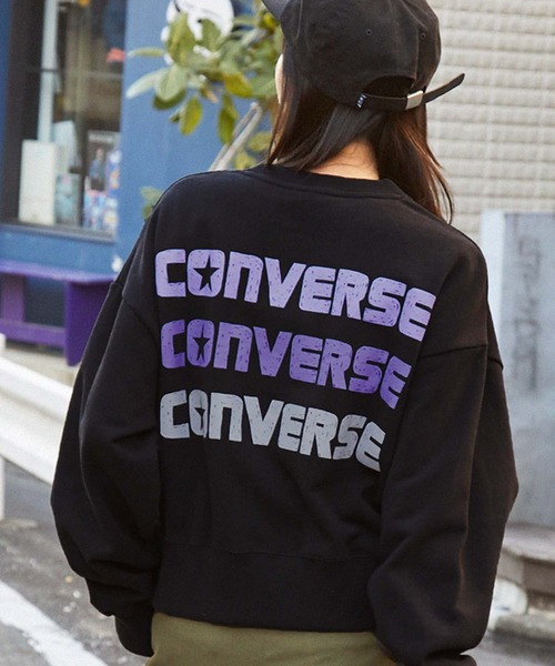 tシャツ Tシャツ 「CONVERSE/コンバース」ソリマチアキラ イラストグラフィック裏毛オーバーサイズスウェット レディース CONVERSE/コンバース】ソリマチアキラ イラストグラフィック裏毛