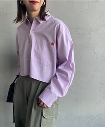 【non-no 6月号掲載】[UNIVERSAL OVERALL/ユニバーサルオーバーオール] 別注 ショート丈 ビッグポケットシャツ