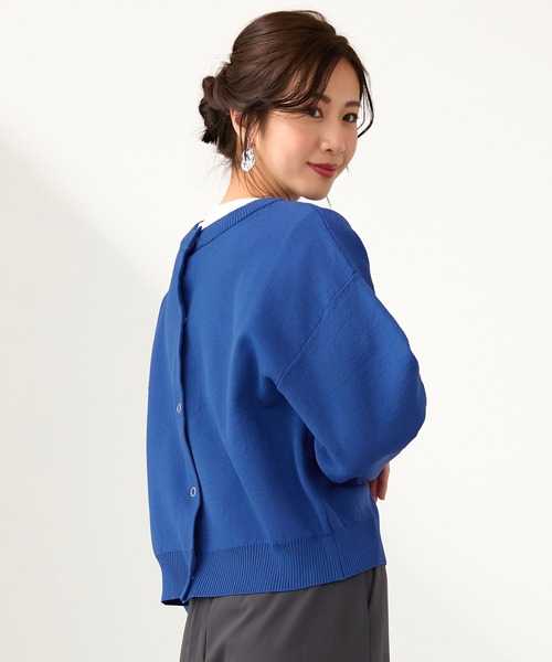 CHAN ME(チャンミ)の「スポンディッシュカーディガン(カーディガン/ボレロ・レディース・ブルー/アイボリー/ブラック/ホワイト×ブラック・LARGE/MEDIUM/X-LARGE)」の15枚目の写真