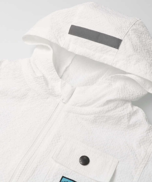 Daddy Oh Daddy（ダディーオーダディー）の「シアサッカー袖ロールアップパーカー（パーカー・キッズ・ブルー/ホワイト・100/140/120/130/110）」の8枚目の写真