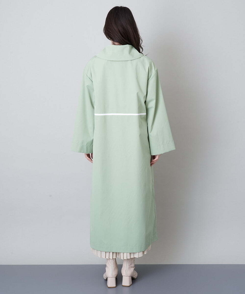 A de a.v.v（アードアー・ヴェ・ヴェ）の「バイカラーパイピングダブルボタントレンチコート（トレンチコート・レディース・ミント/ブラック・36/38）」の13枚目の写真
