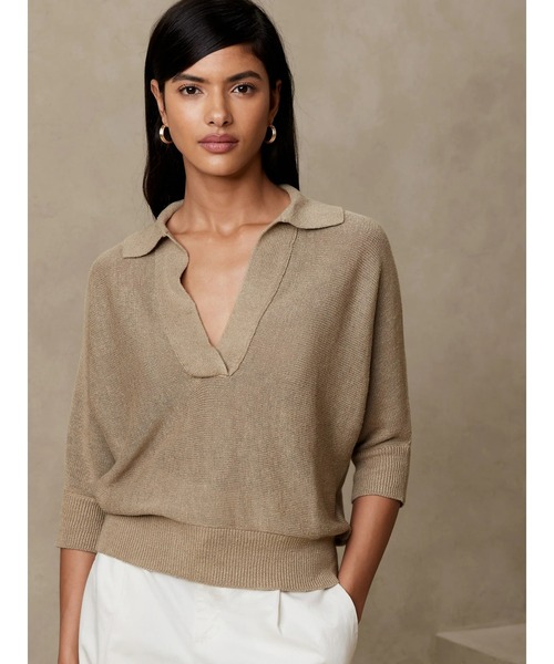 【セール】BANANA REPUBLIC FACTORY STORE ニットポロ（ニット/セーター）｜BANANA REPUBLIC