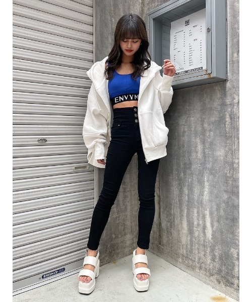 ENVYM（アンビー）の「ＰＡＳＴ ＰＫ（パーカー・レディース・パープル/ホワイト/グレー/ブラック・FREE）」の9枚目の写真