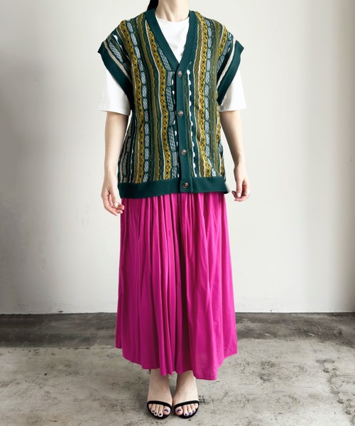 COMMON WARE（コモンウェアー）の「COMMONWARE:3Dニットベスト（ベスト・レディース・ブラック/グリーン/ネイビー/ベージュ・L/M）」の12枚目の写真