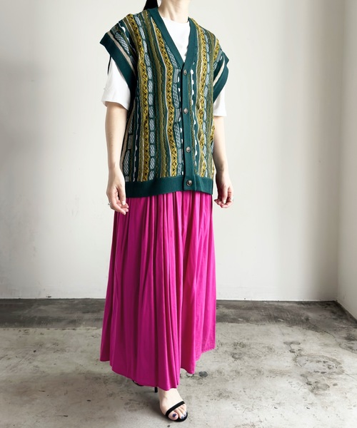 COMMON WARE（コモンウェアー）の「COMMONWARE:3Dニットベスト（ベスト・レディース・ブラック/グリーン/ネイビー/ベージュ・L/M）」の13枚目の写真