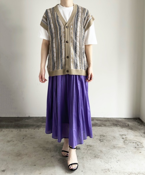 COMMON WARE（コモンウェアー）の「COMMONWARE:3Dニットベスト（ベスト・レディース・ブラック/グリーン/ネイビー/ベージュ・L/M）」の10枚目の写真