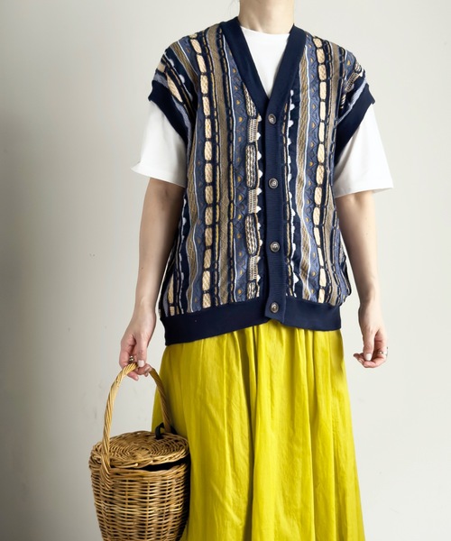 COMMON WARE（コモンウェアー）の「COMMONWARE:3Dニットベスト（ベスト・レディース・ブラック/グリーン/ネイビー/ベージュ・L/M）」の16枚目の写真