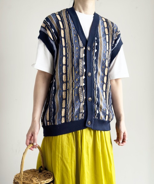 COMMON WARE（コモンウェアー）の「COMMONWARE:3Dニットベスト（ベスト・レディース・ブラック/グリーン/ネイビー/ベージュ・L/M）」の15枚目の写真