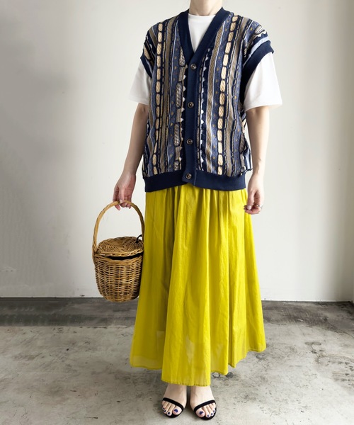 COMMON WARE（コモンウェアー）の「COMMONWARE:3Dニットベスト（ベスト・レディース・ブラック/グリーン/ネイビー/ベージュ・L/M）」の14枚目の写真