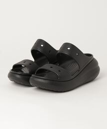 CROCS/クロックス Crush Sandal クラッシュ サンダル 厚底 軽い履き心地 快適なクッション性 韓国 207670-001/207670-100
