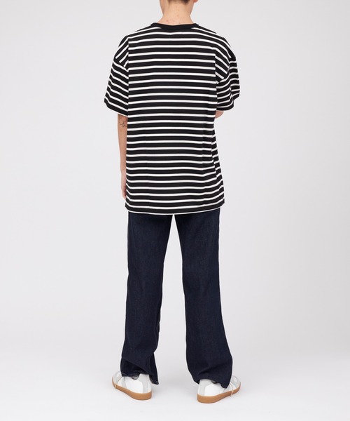 UNDECORATED(アンデコレイテッド)の「UNDECORATED Organic Cotton Border S/S T-Shirt(Tシャツ/カットソー・メンズ・ローズ/ブラック/ホワイト・2/3)」の8枚目の写真