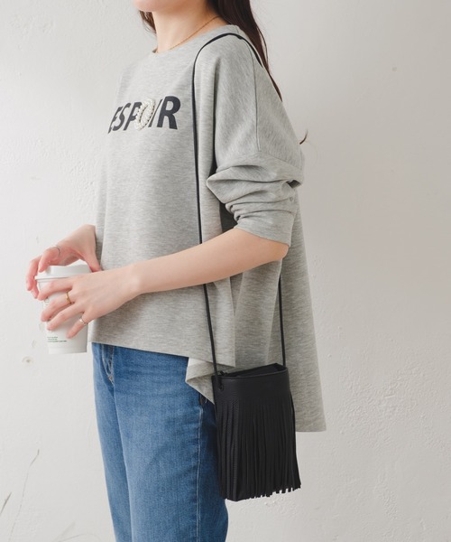 Pal collection（パルコレクション）の「《BEAURE/ビュレ》フリンジレザースマホバック（ショルダーバッグ・レディース・ホワイト/ブラック/グレー・FREE）」の5枚目の写真