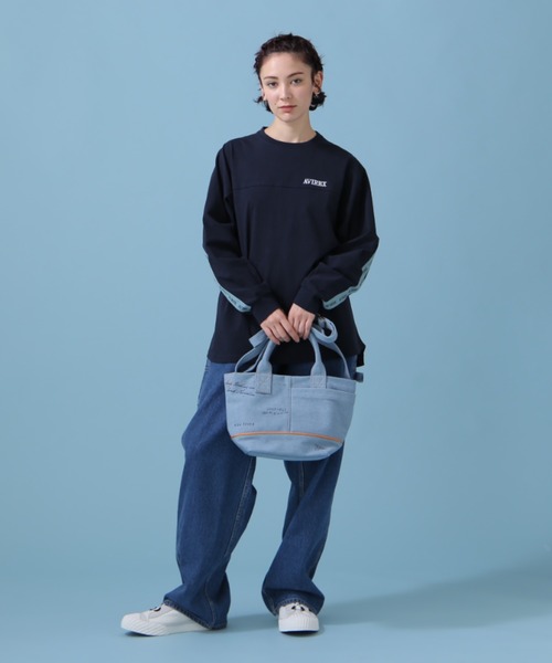 AVIREX（アヴィレックス）の「SCRIBBING MINI TOTE BAG/ スクリブリング ミニトートバッグ（トートバッグ・レディース・アイボリー/その他6/その他35/オリーブ系・F）」の15枚目の写真