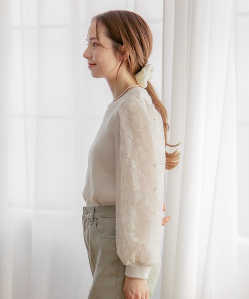 flower（フラワー）の「スリーブレースブラウス（シャツ/ブラウス・レディース・アイボリー/イエロー・FREE）」の9枚目の写真