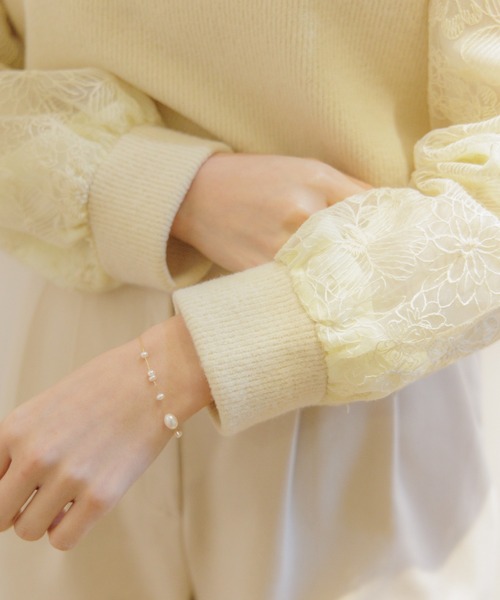 flower（フラワー）の「スリーブレースブラウス（シャツ/ブラウス・レディース・アイボリー/イエロー・FREE）」の21枚目の写真