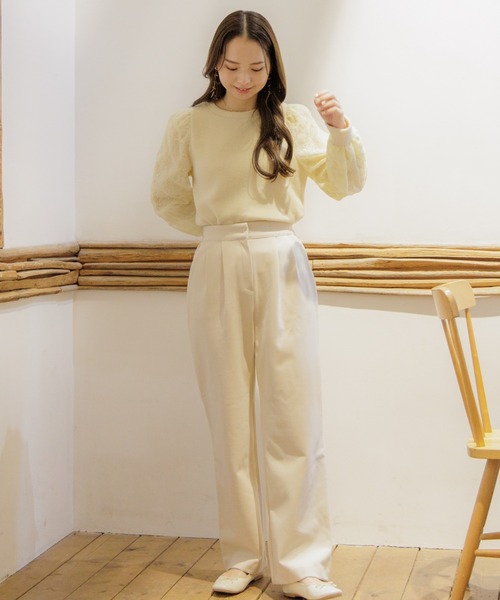 flower（フラワー）の「スリーブレースブラウス（シャツ/ブラウス・レディース・アイボリー/イエロー・FREE）」の12枚目の写真