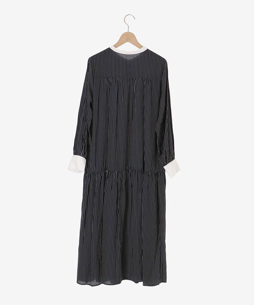 le.coeur blanc（ルクールブラン）の「カッセンストライプギャザーシャツワンピース（シャツワンピース・レディース・ベージュ系その他2/ブルー系その他4・38）」の21枚目の写真