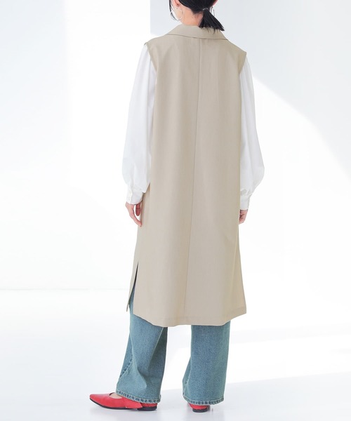 n'OrLABEL(ノアールレーベル)の「【廃盤】『テーラードロングジレベスト』(ベスト・レディース・カーキ/ベージュ/ブラック・1/2)」の6枚目の写真