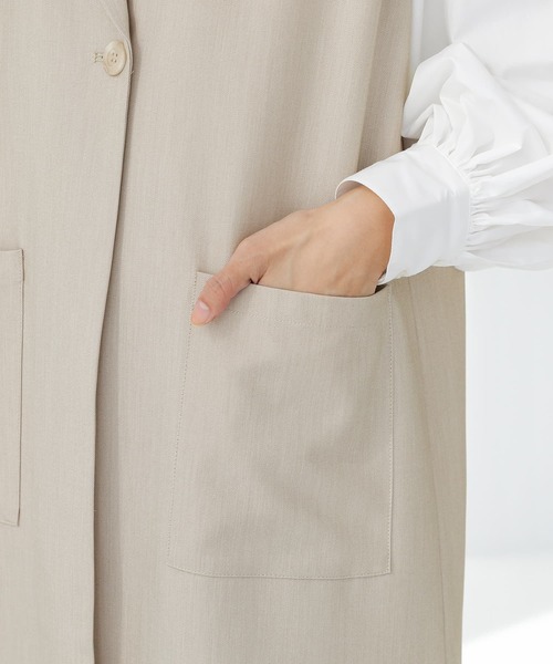 n'OrLABEL(ノアールレーベル)の「【廃盤】『テーラードロングジレベスト』(ベスト・レディース・カーキ/ベージュ/ブラック・1/2)」の11枚目の写真