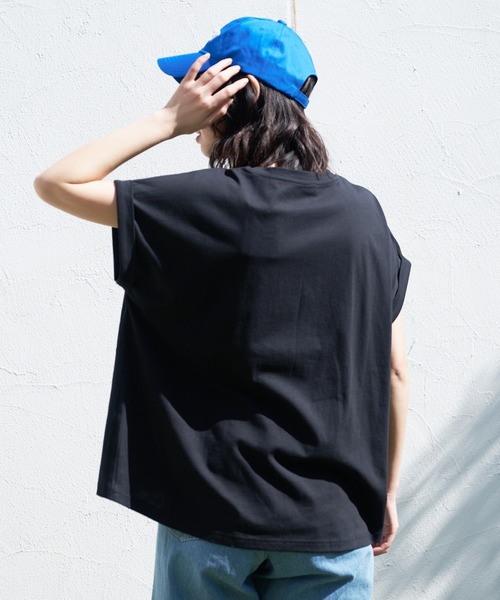 JEANS MATE（ジーンズメイト）の「汗染みの目立ちにくいTシャツ ZEROSTAIN ゼロステイン　撥水性　UVカット ローカルラウンドプリント　ボタニカルプリント　 Tシャツ（Tシャツ/カットソー・レディース・ホワイト/ブラック/イエロー/ミント/ピンク系その他/ダークベージュ・MEDIUM/LARGE）」の22枚目の写真