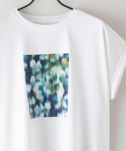 JEANS MATE（ジーンズメイト）の「汗染みの目立ちにくいTシャツ ZEROSTAIN ゼロステイン　撥水性　UVカット ローカルラウンドプリント　ボタニカルプリント　 Tシャツ（Tシャツ/カットソー・レディース・ホワイト/ブラック/イエロー/ミント/ピンク系その他/ダークベージュ・MEDIUM/LARGE）」の13枚目の写真