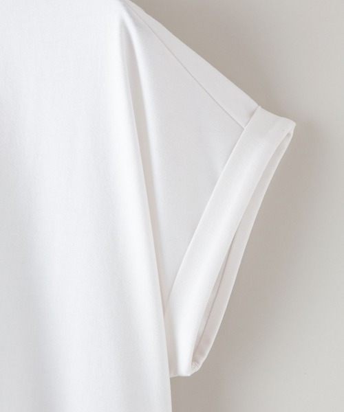 JEANS MATE（ジーンズメイト）の「汗染みの目立ちにくいTシャツ ZEROSTAIN ゼロステイン　撥水性　UVカット ローカルラウンドプリント　ボタニカルプリント　 Tシャツ（Tシャツ/カットソー・レディース・ホワイト/ブラック/イエロー/ミント/ピンク系その他/ダークベージュ・MEDIUM/LARGE）」の14枚目の写真