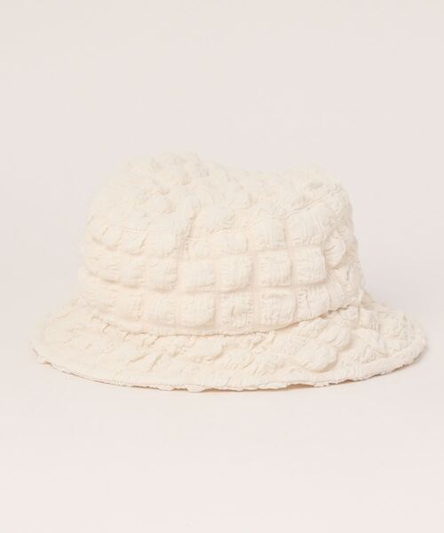 GRIN BUDDY（グリンバディ）の「【 GRIN BUDDY/グリンバディ】【キッズ】ポコポコ ポップコーン素材ハット/ワッフル ハット/マシュマロ ハット/ キルティング ハット/Kids Marsh Girl Hat（ハット・キッズ・ブラック/アイボリー/グリーン・54cm）」の2枚目の写真