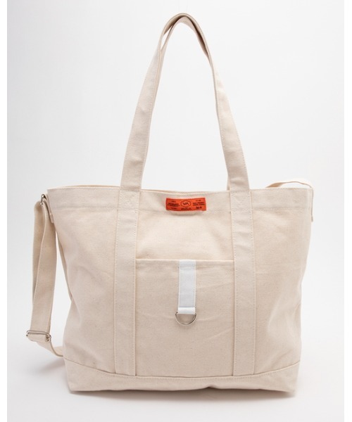 RVCA(ルーカ)の「RVCA メンズ CHAINMAIL LARGE CANVAS BAG バッグ【2023年春夏モデル】/ルーカキャンバストート(トートバッグ・メンズ・ブラック/ホワイト・FREE)」の7枚目の写真