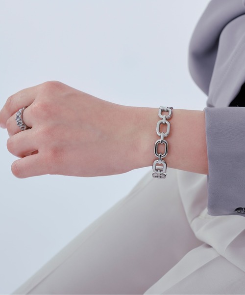 Ellno Loset(エルノロゼット)の「ブロックチェーンブレスレット(ブレスレット・メンズ・シルバー・FREE)」の1枚目の写真