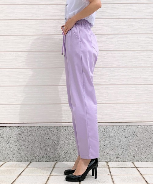 Q（キュー）の「コットンサテンイージーパンツ（その他パンツ・レディース・ラベンダー/ターコイズブルー/ブラック・MEDIUM）」の5枚目の写真