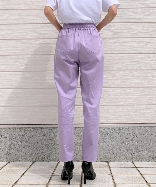 Q（キュー）の「コットンサテンイージーパンツ（その他パンツ・レディース・ラベンダー/ターコイズブルー/ブラック・MEDIUM）」の6枚目の写真