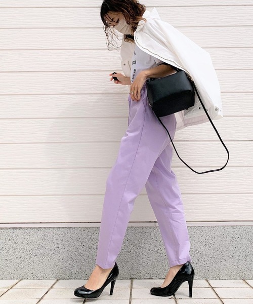 Q（キュー）の「コットンサテンイージーパンツ（その他パンツ・レディース・ラベンダー/ターコイズブルー/ブラック・MEDIUM）」の17枚目の写真