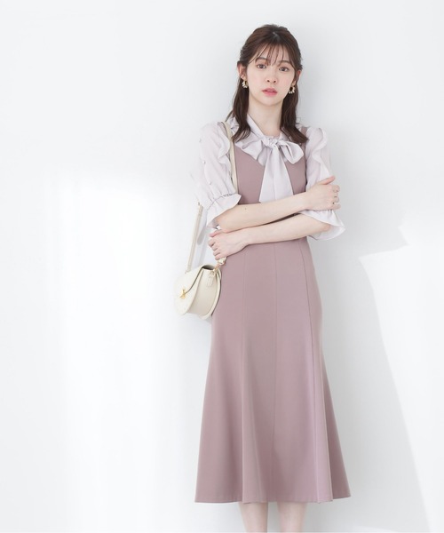 PROPORTION BODY DRESSING（プロポーションボディドレッシング）の「オープンショルダー2Wayボウタイブラウス/1213110406（シャツ/ブラウス・レディース・グレー/チャコールグレー/パープル/ラベンダー・SMALL/MEDIUM）」の3枚目の写真