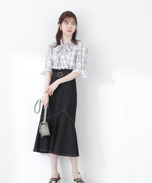 PROPORTION BODY DRESSING（プロポーションボディドレッシング）の「オープンショルダー2Wayボウタイブラウス/1213110406（シャツ/ブラウス・レディース・グレー/チャコールグレー/パープル/ラベンダー・SMALL/MEDIUM）」の21枚目の写真