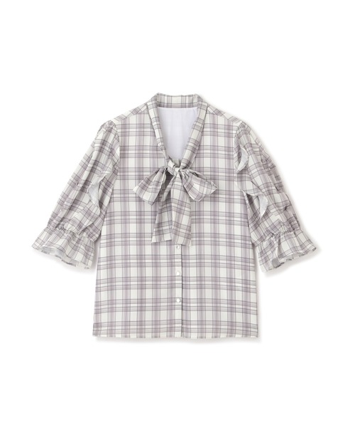 PROPORTION BODY DRESSING（プロポーションボディドレッシング）の「オープンショルダー2Wayボウタイブラウス/1213110406（シャツ/ブラウス・レディース・グレー/チャコールグレー/パープル/ラベンダー・SMALL/MEDIUM）」の10枚目の写真