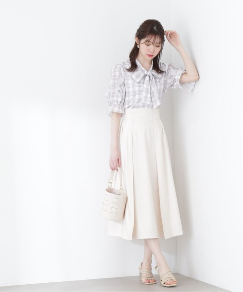 PROPORTION BODY DRESSING（プロポーションボディドレッシング）の「オープンショルダー2Wayボウタイブラウス/1213110406（シャツ/ブラウス・レディース・グレー/チャコールグレー/パープル/ラベンダー・SMALL/MEDIUM）」の16枚目の写真