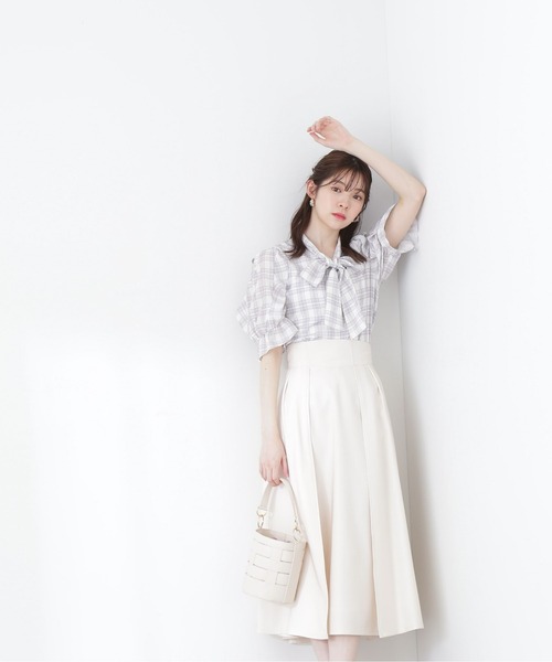 PROPORTION BODY DRESSING（プロポーションボディドレッシング）の「オープンショルダー2Wayボウタイブラウス/1213110406（シャツ/ブラウス・レディース・グレー/チャコールグレー/パープル/ラベンダー・SMALL/MEDIUM）」の19枚目の写真