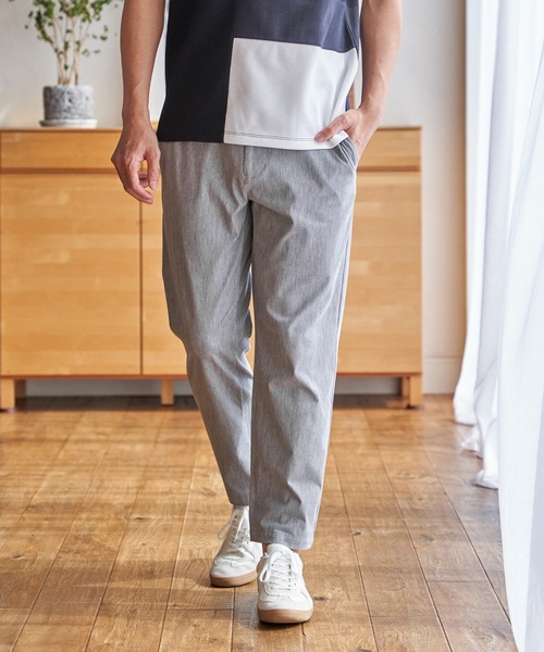 ikka(イッカ)の「【雑誌MonoMax5月号掲載】GOKU楽パンツ EASY STRETCH 冷感アンクル【接触冷感】「小泉孝太郎さん着用モデル」(その他パンツ・メンズ・ベージュ/オリーブ/グリーン系その他/ネイビー/ブラック/チャコール/グレー・S/M/L/XL)」の3枚目の写真