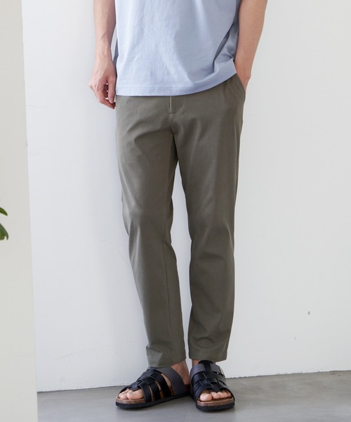 ikka（イッカ）の「【接触冷感】GOKU楽パンツ EASYSTRETCH 冷感アンクル（その他パンツ・メンズ・ベージュ/オリーブ/グリーン系その他/ネイビー/ブラック/チャコール・S/M/L/XL）」の5枚目の写真